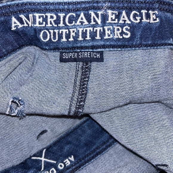 American Eagle Outfitters Blue Denim Zip Down Short Overalls Juniors Size Medium - Picture 7 of 7